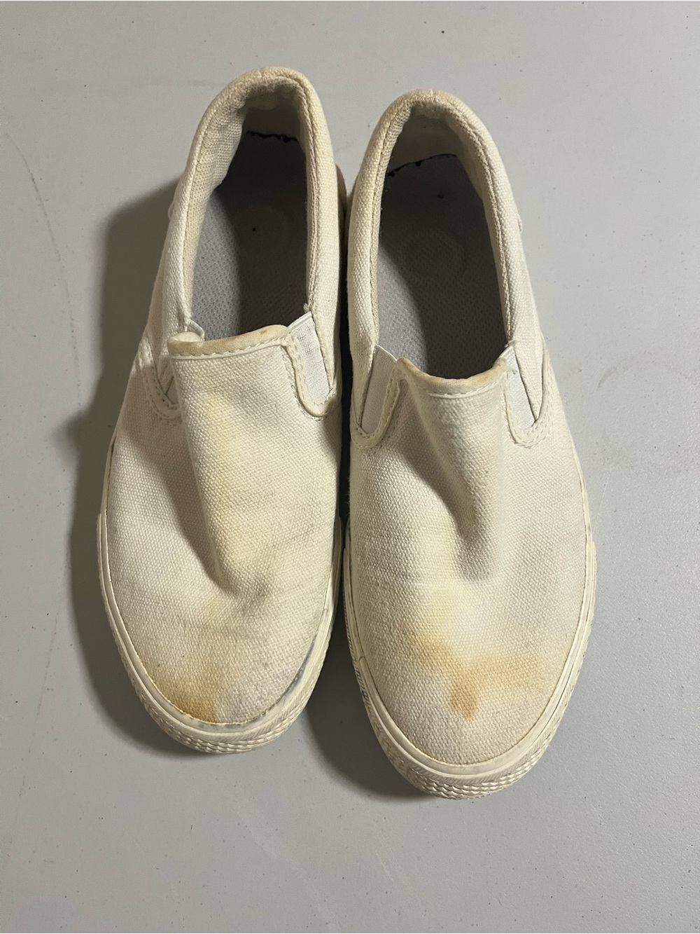 Slip-On Canvas Shoes in Cream